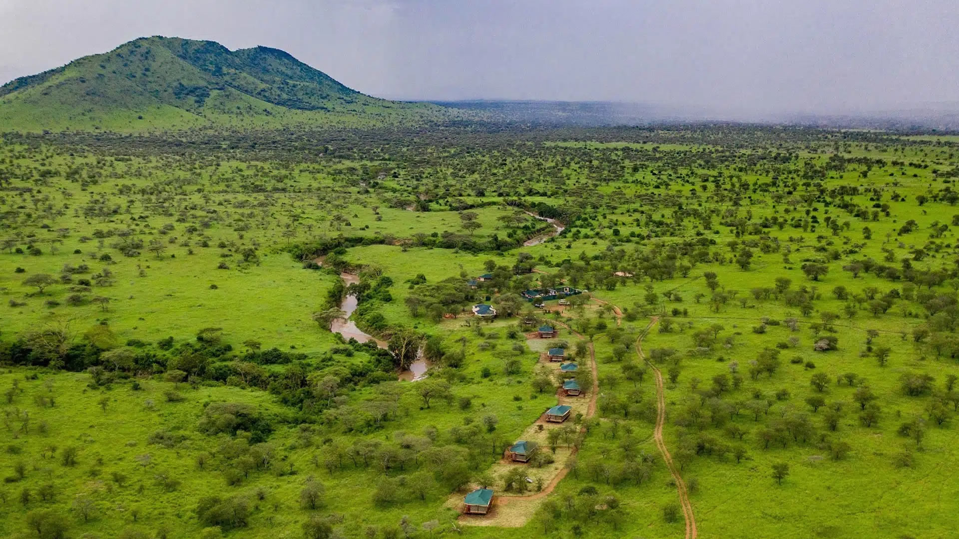 Aerial View, Embalakai Serengeti Camp
