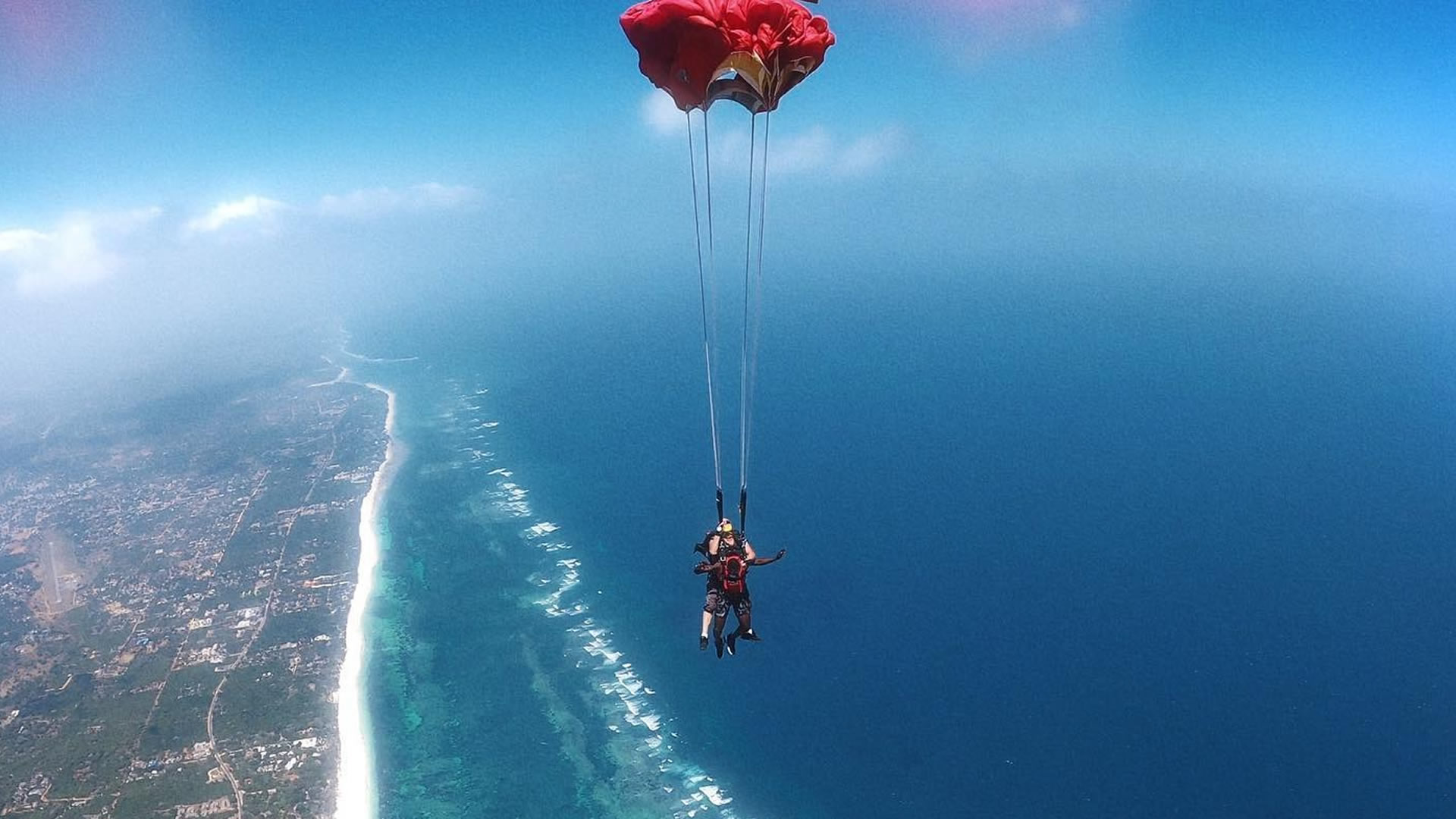 Skydiving Over Diani Beach