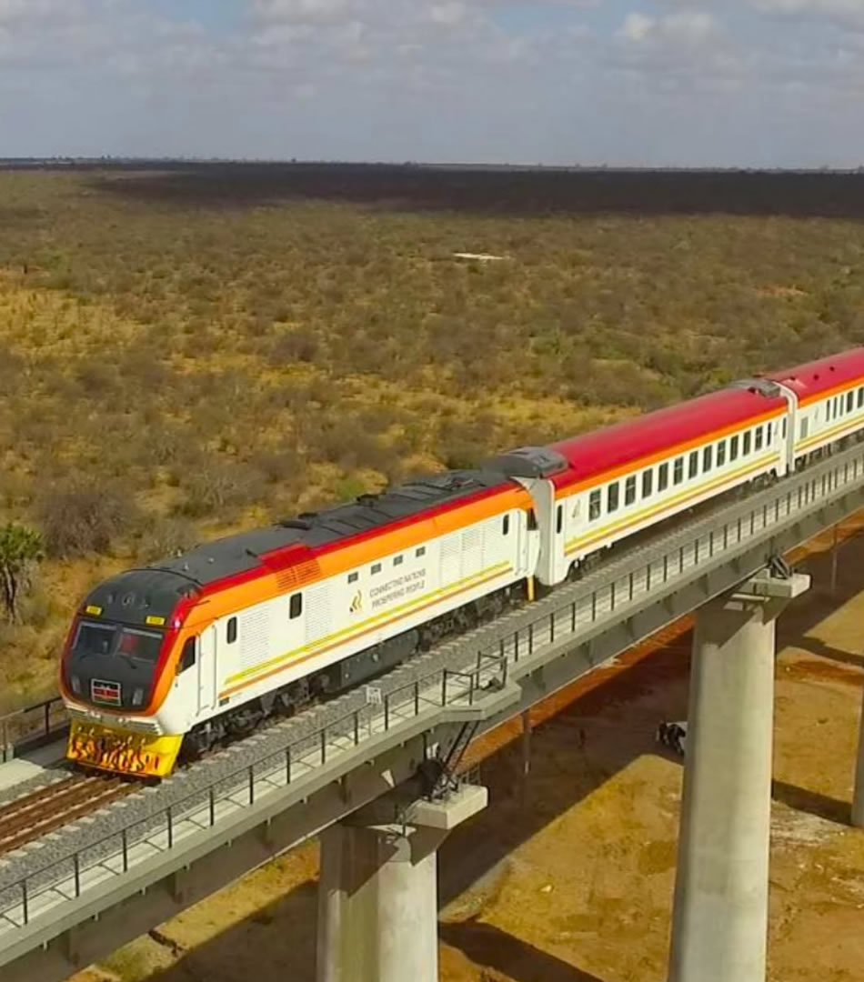 SGR Train at Miritini Terminus